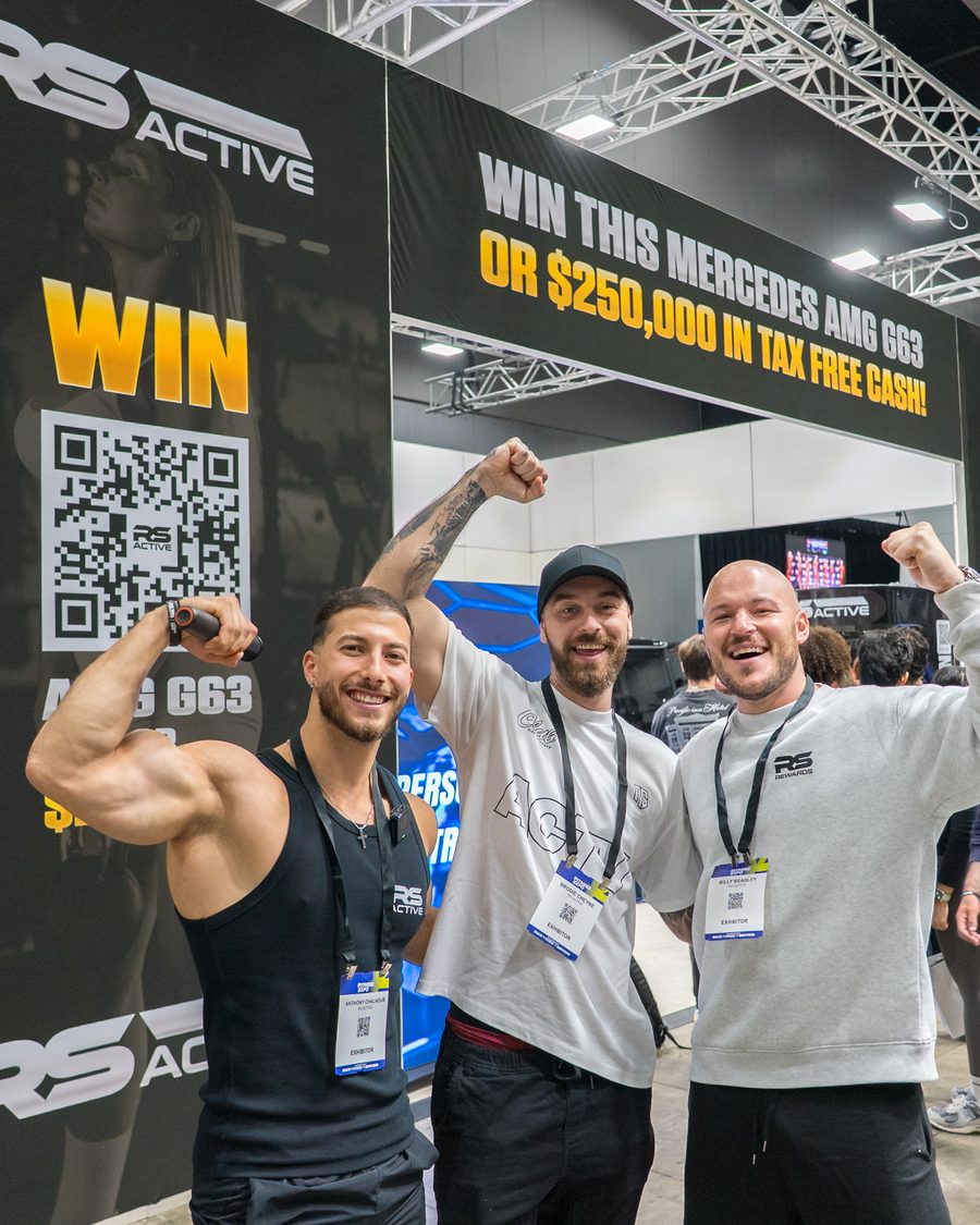 Anthony and the team at the RS Active stand under the G-Wagon giveaway banner